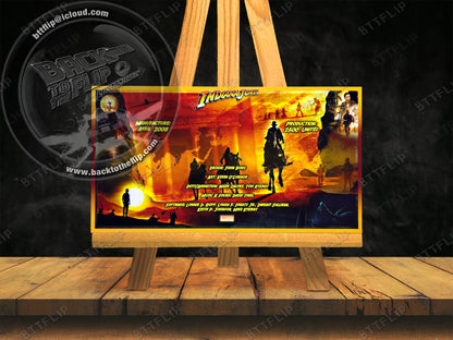 Cartes d'instructions custom apron flipper Stern Indiana Jones 2008 (set de 2)