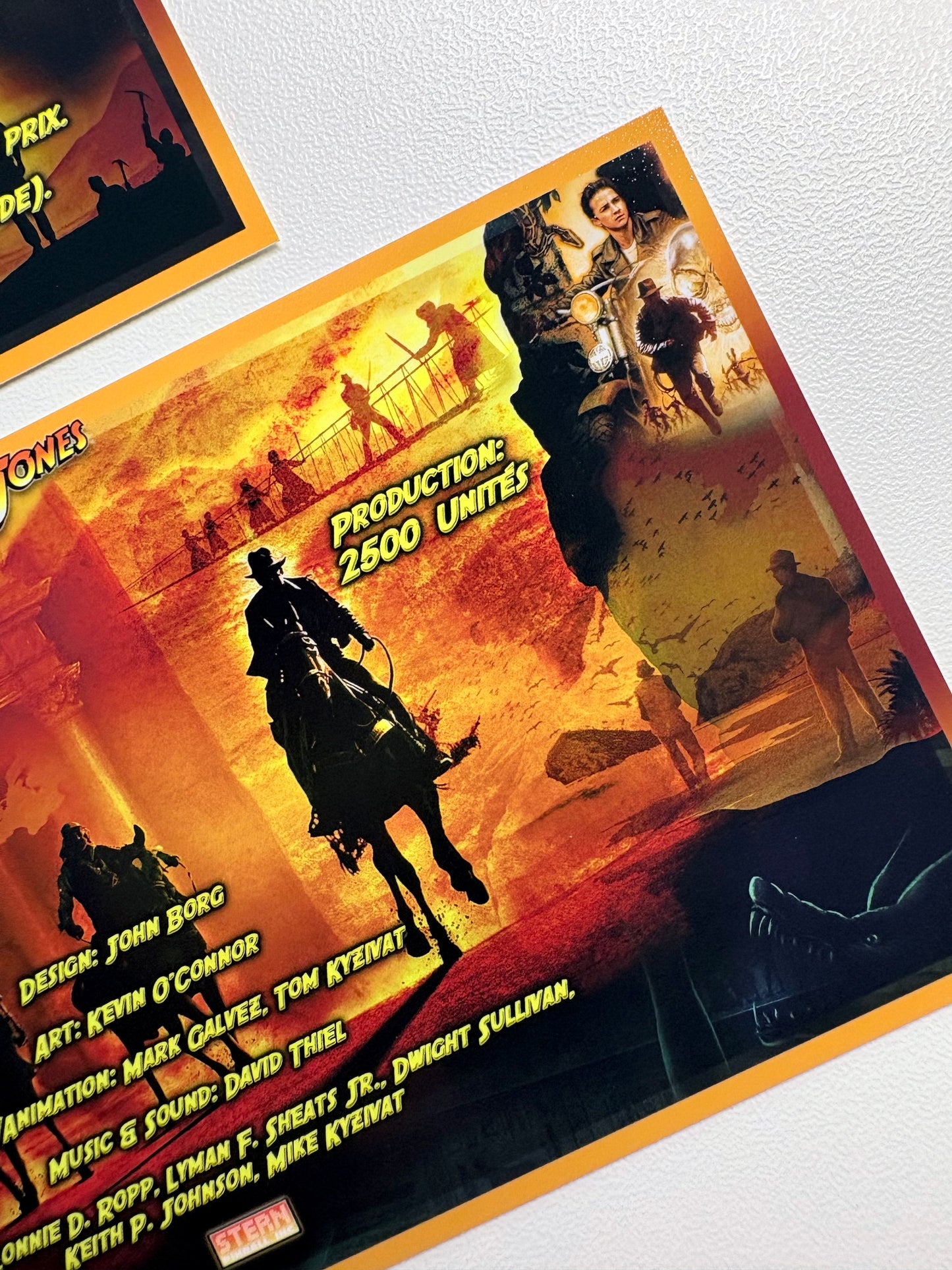 Cartes d'instructions custom apron flipper Stern Indiana Jones 2008 (set de 2)