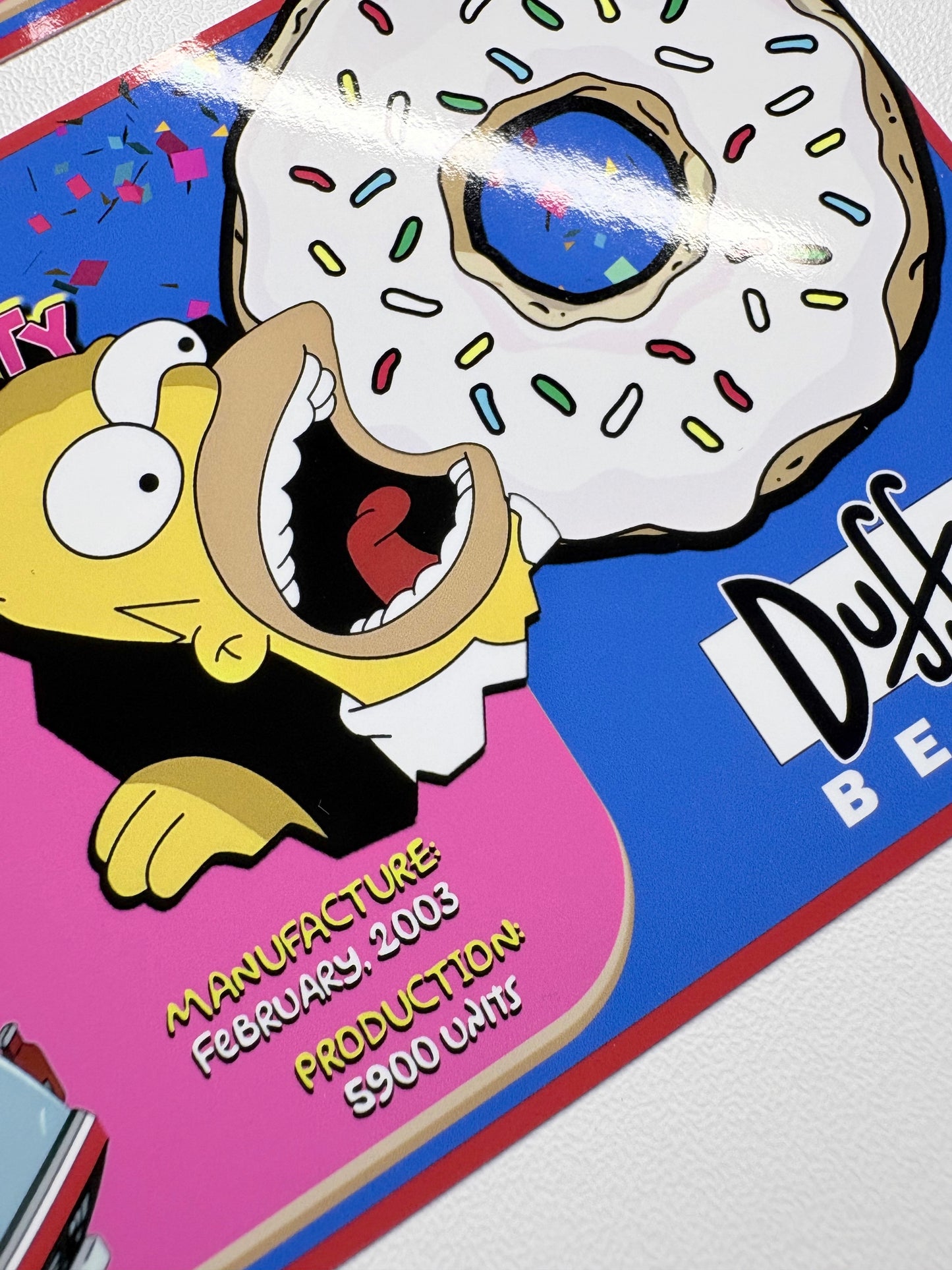 Cartes d'instructions custom apron flipper Stern The Simpsons Pinball Party 2003 (set de 2)