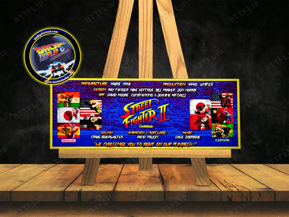 Gottlieb Street Fighter 1993 Game Cards Rules Instructions Pinball Custom Apron V1