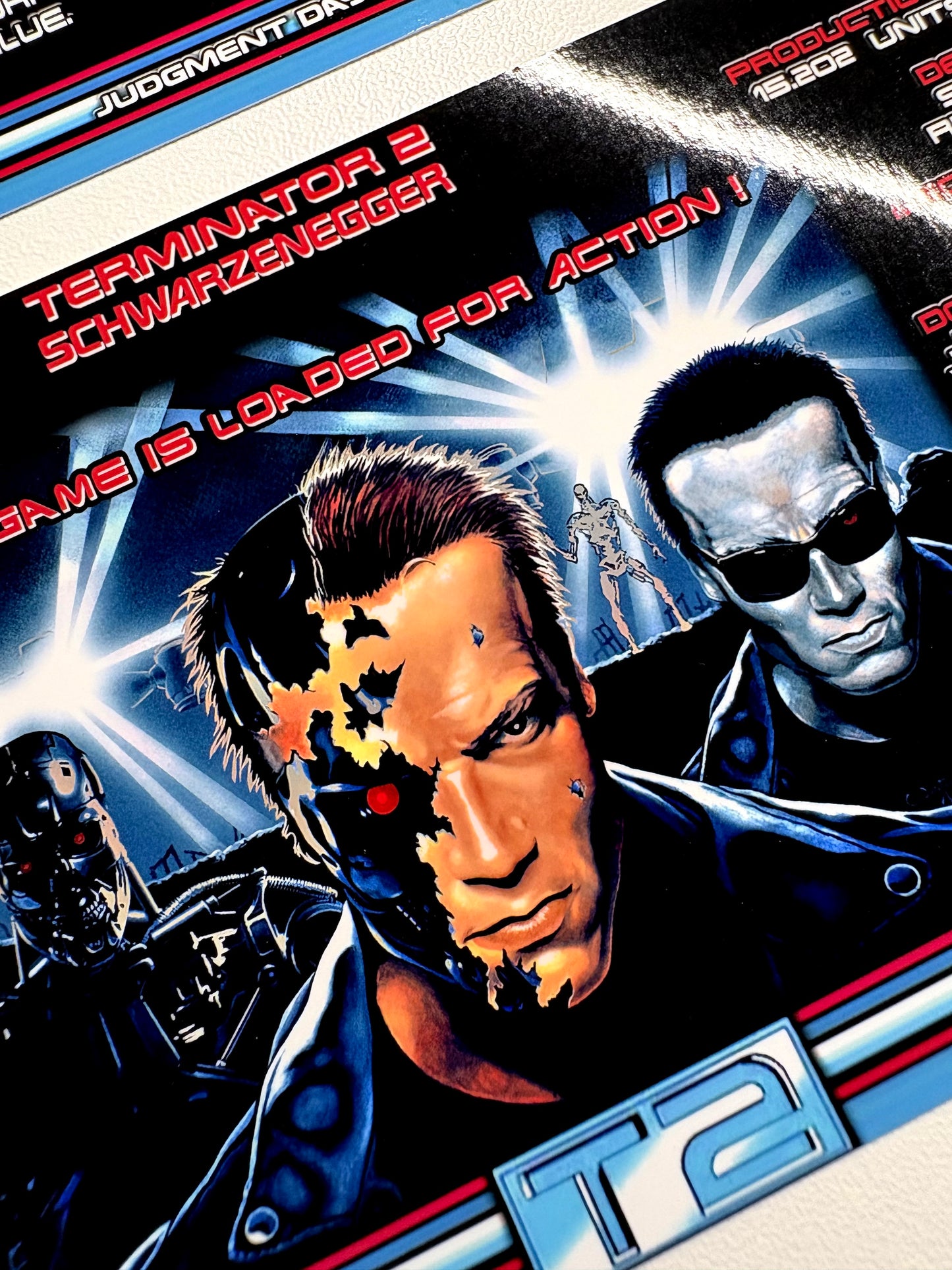 Williams T2 Terminator 2 1991 Game Cards Rules Instructions Pinball Custom Apron V3