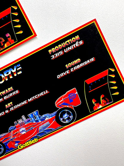 Cartes d'instructions custom apron flipper Gottlieb Victory 1987 (set de 2)