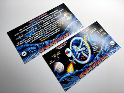 Cartes d'instructions custom apron flipper Williams Space Station 1987 (set de 2)