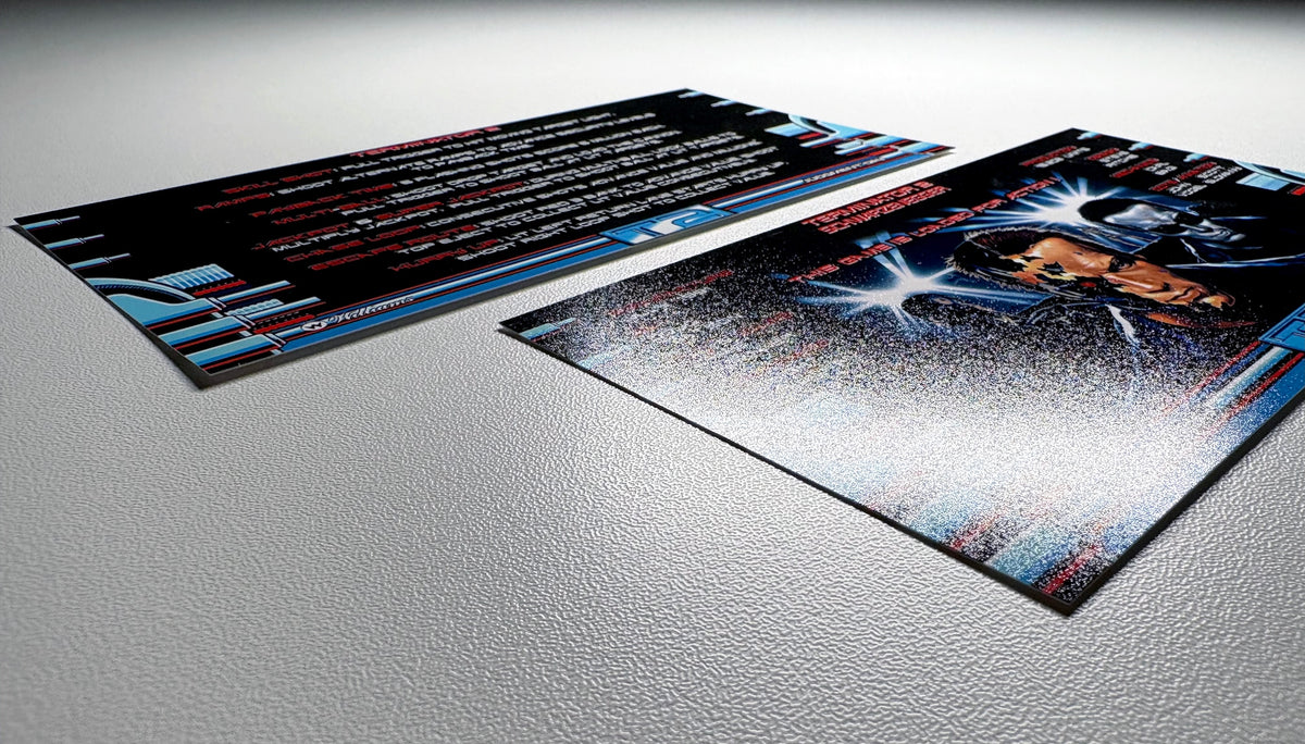 Cartes d'instructions custom apron flipper Williams T2 Terminator 2 1991 V3 (set de 2)