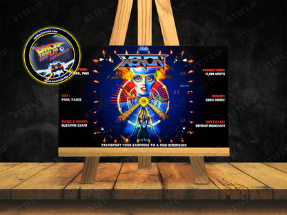 Bally XENON 1980 Juego Cartas Reglas Instrucciones Flipper Delantal Personalizado V3